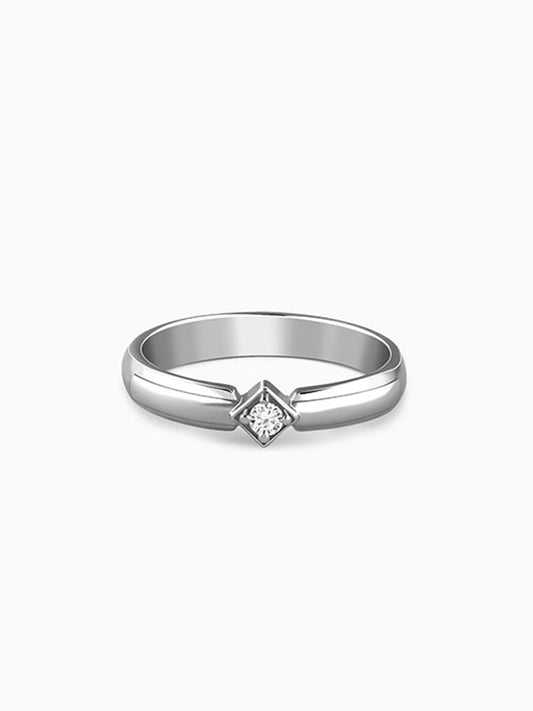 Silver Rhombus Ring For Him (Size 20)