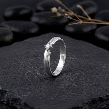 Silver Rhombus Ring For Him (Size 20)