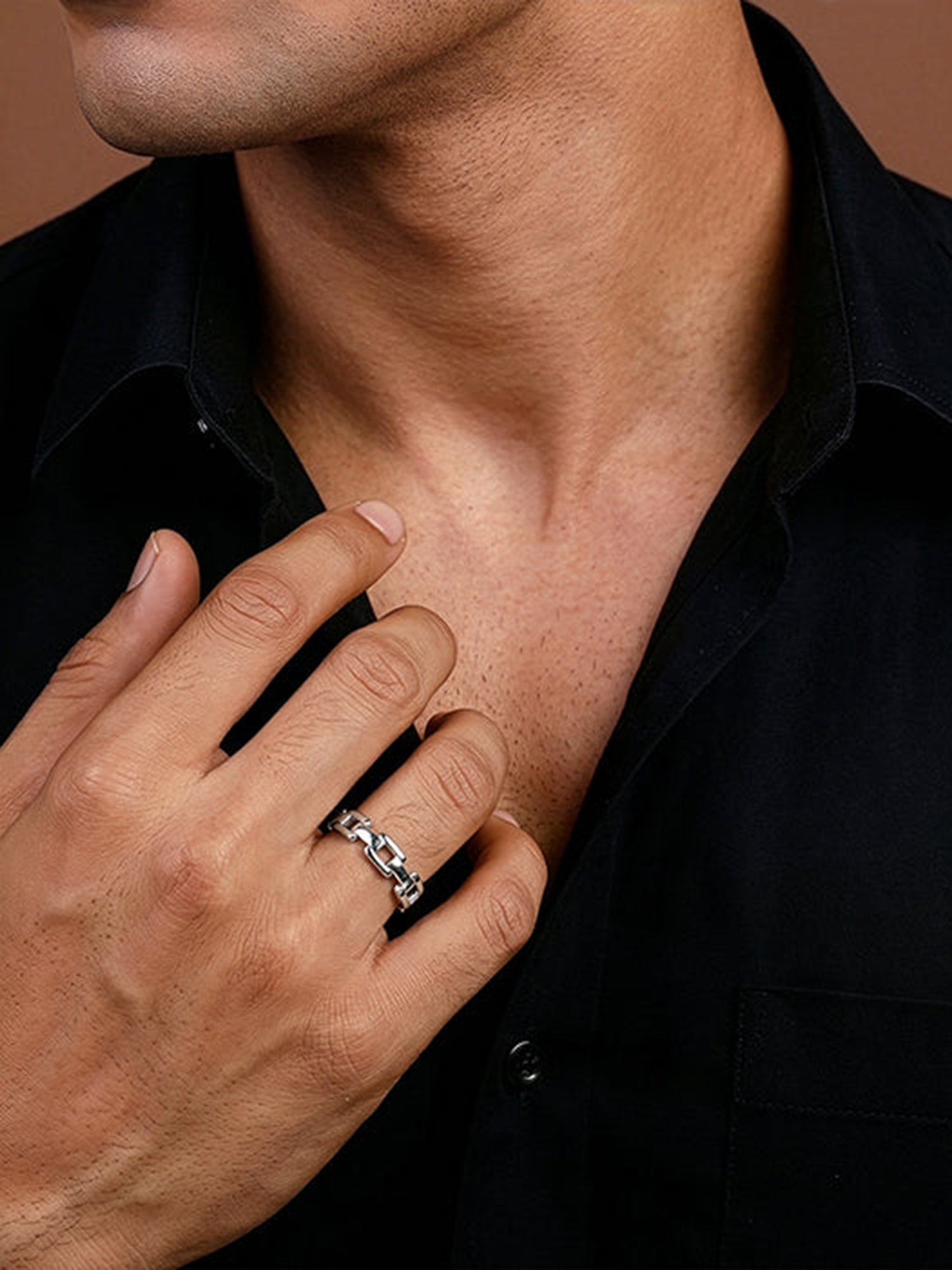 Silver Classic Rebel Ring For Him (Size 17)