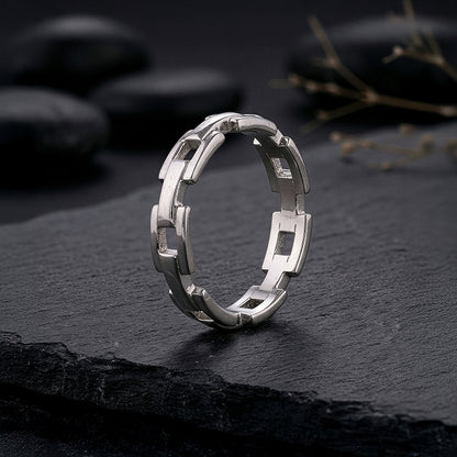 Silver Classic Rebel Ring For Him (Size 17)