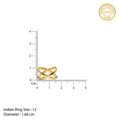 Golden Elliptical Ring (Size 12)
