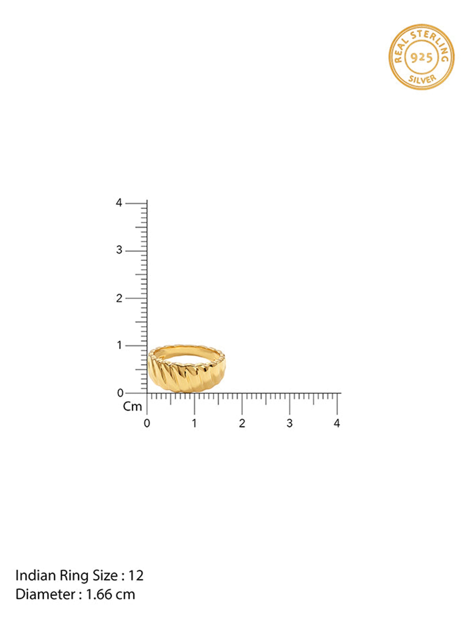 Golden Aura Rays Ring (Size 12)
