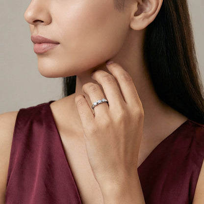 Silver Trinity Adjustable Ring