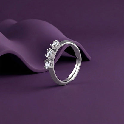 Silver Trinity Adjustable Ring