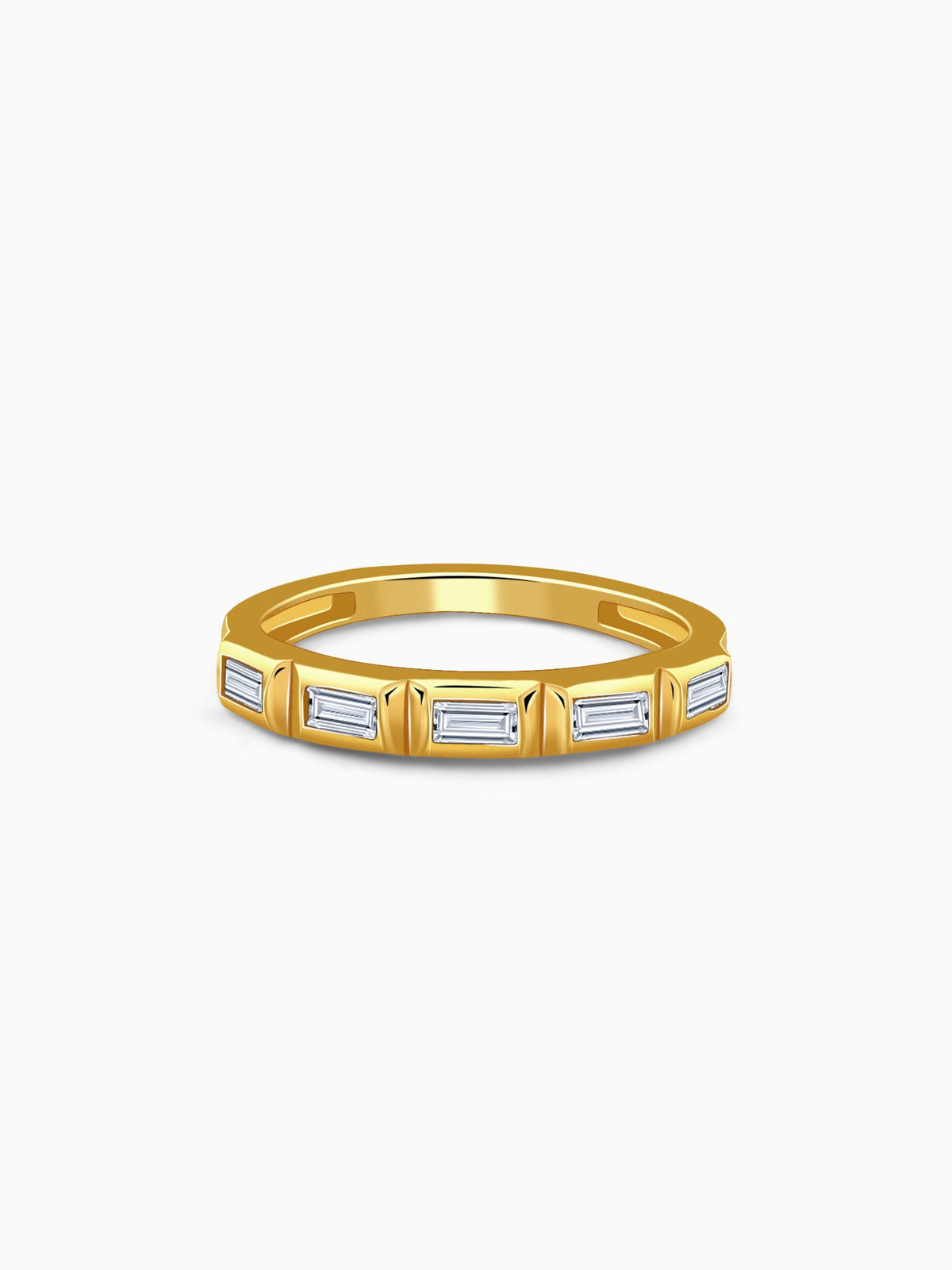 Golden Geometric Band For Him (Size 20)