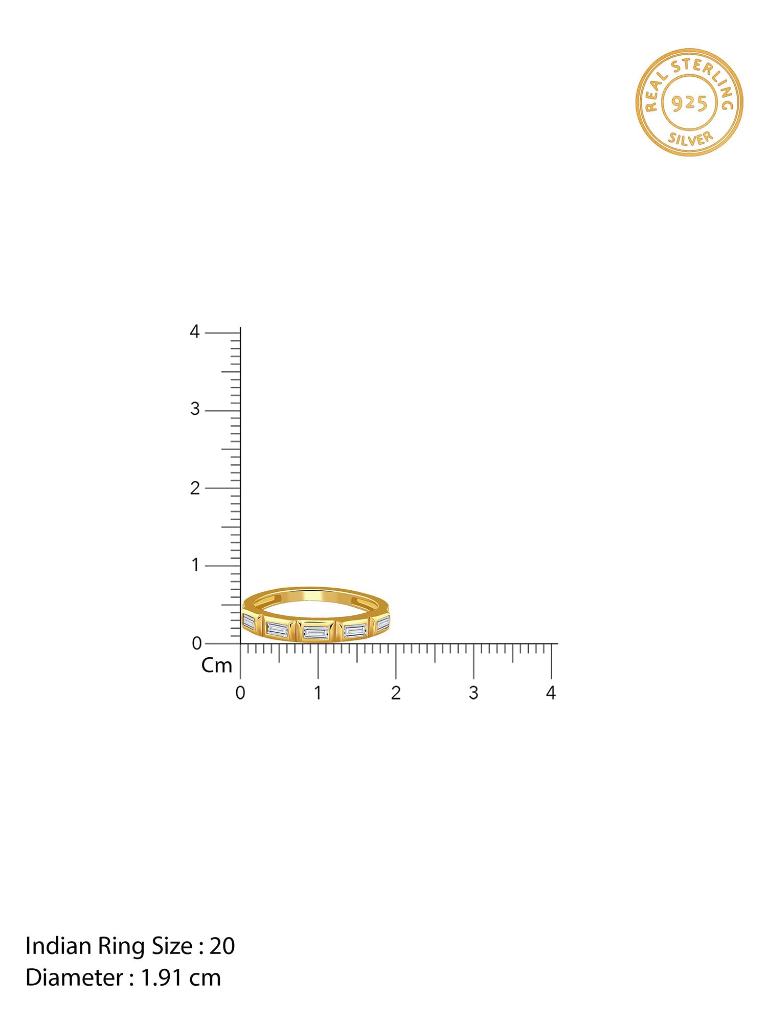 Golden Geometric Band For Him (Size 20)