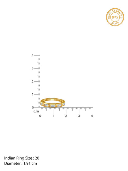 Golden Geometric Band For Him (Size 20)