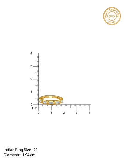 Golden Geometric Band For Him (Size 21)