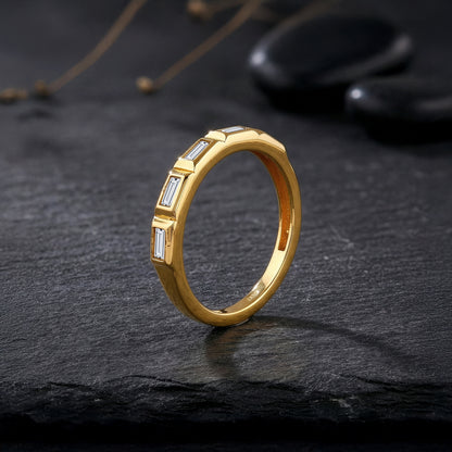 Golden Geometric Band For Him (Size 21)