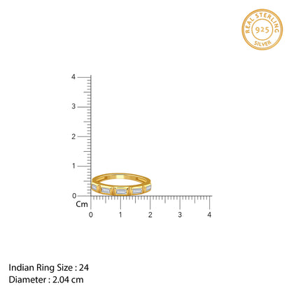 Golden Geometric Band For Him (Size 24)