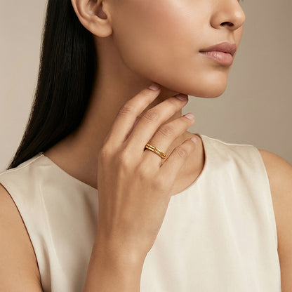 Golden Stack Rings (Size 12)