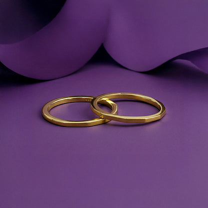 Golden Stack Rings (Size 12)