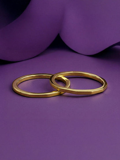 Golden Stack Rings (Size 12)