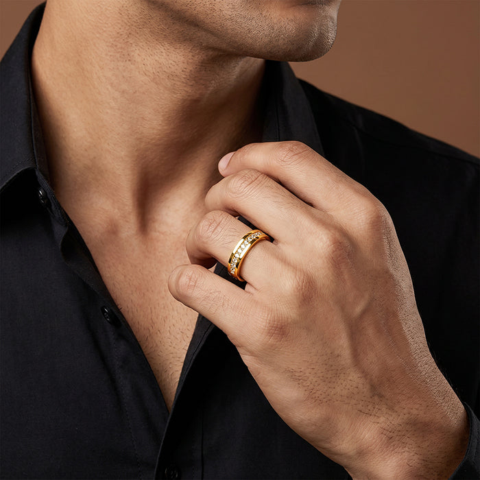 Golden Classic Serenity Ring For Him (Size 23)