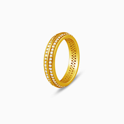 Golden Bold Fate Ring For Him (Size 17)