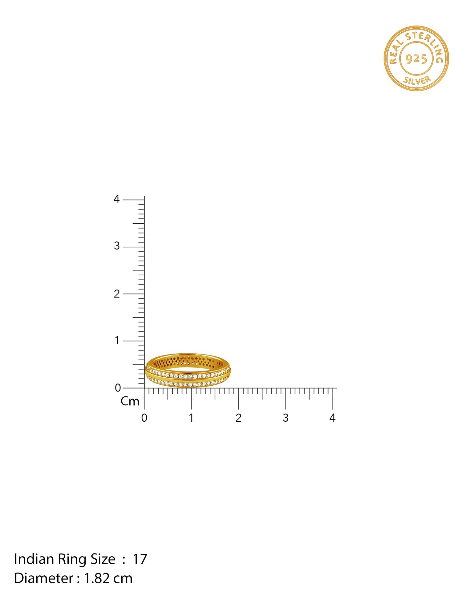 Golden Bold Fate Ring For Him (Size 17)