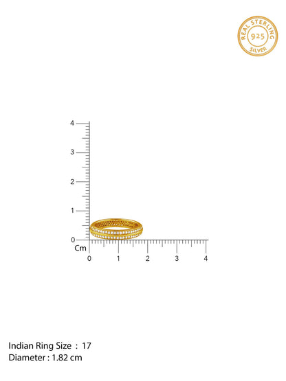 Golden Bold Fate Ring For Him (Size 17)