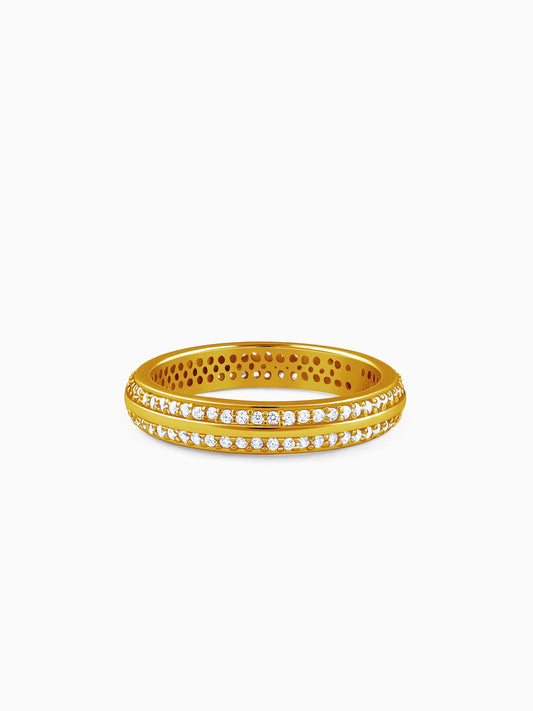 Golden Bold Fate Ring For Him (Size 20)