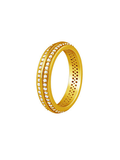 Golden Bold Fate Ring For Him (Size 20)