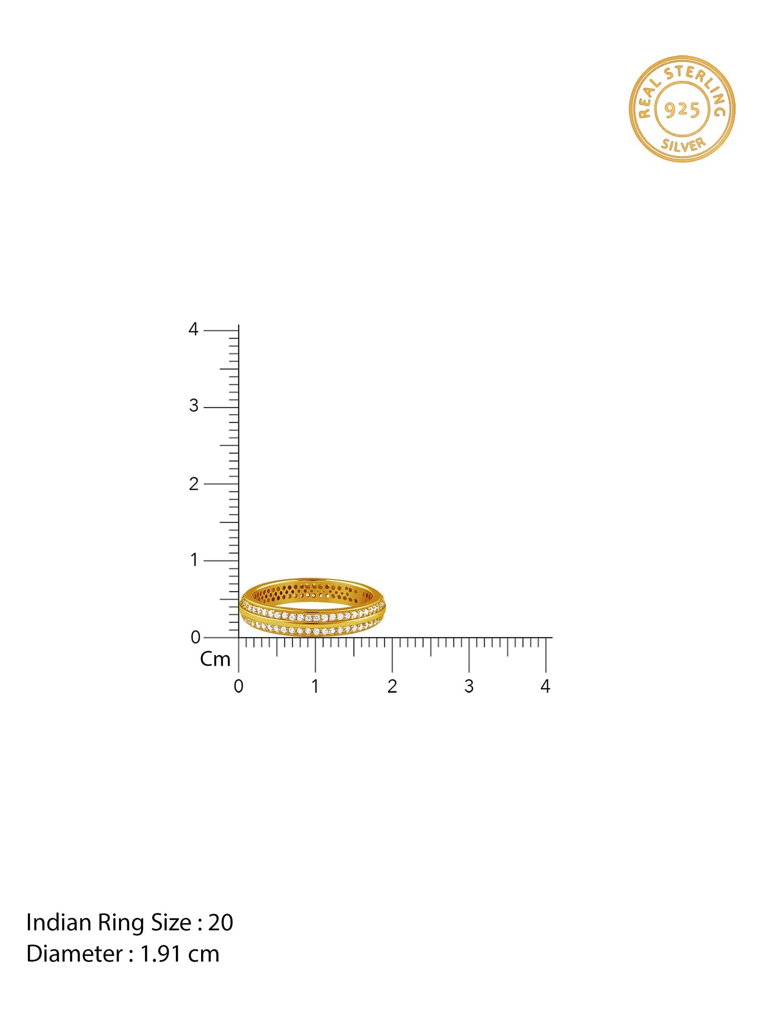 Golden Bold Fate Ring For Him (Size 20)