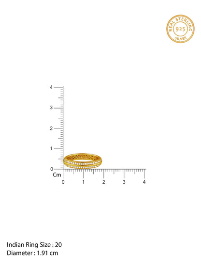 Golden Bold Fate Ring For Him (Size 20)