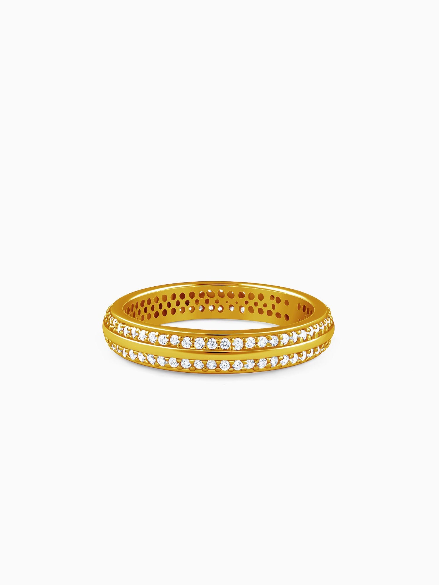 Golden Bold Fate Ring For Him (Size 22)