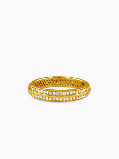 Golden Bold Fate Ring For Him (Size 22)