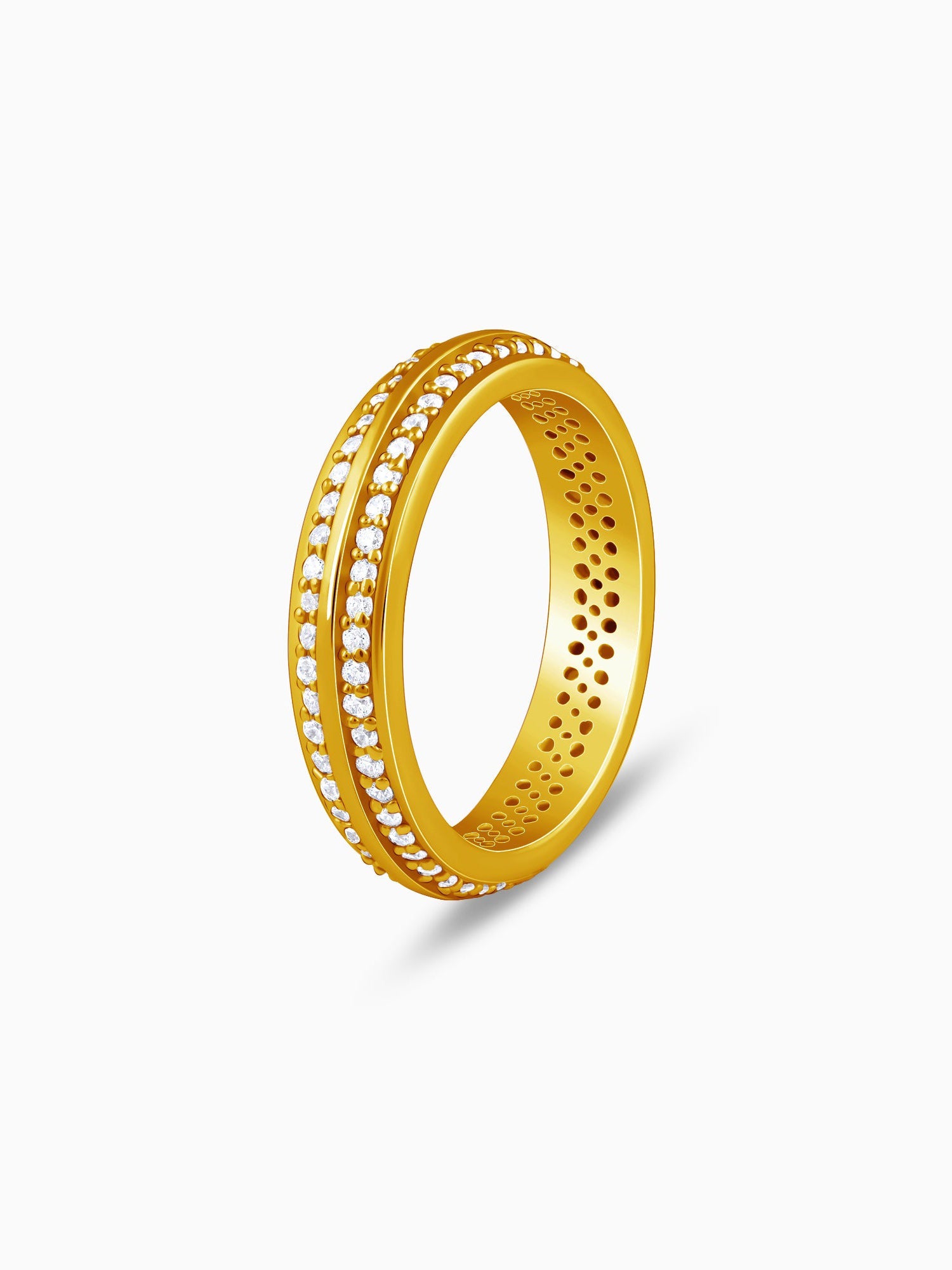 Golden Bold Fate Ring For Him (Size 22)