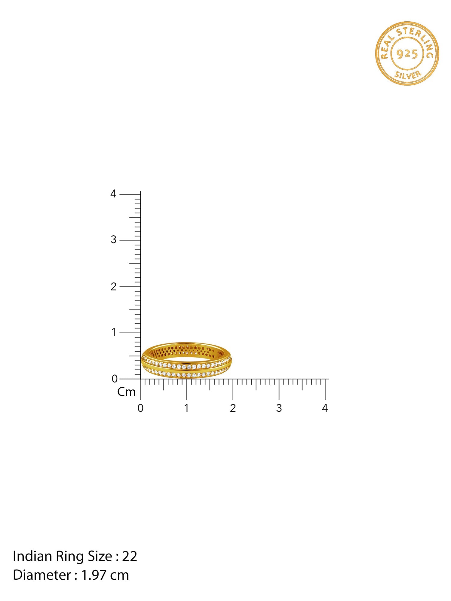 Golden Bold Fate Ring For Him (Size 22)