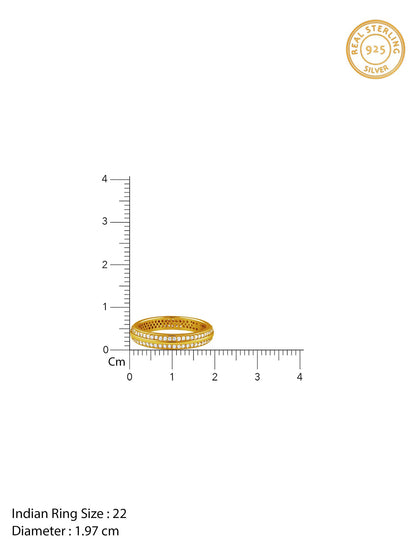 Golden Bold Fate Ring For Him (Size 22)