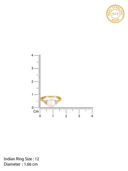 Golden Jeanne Pearl Ring (Size 12)