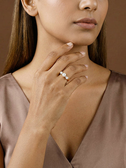 Golden Joan Pearl Ring (Size 12)