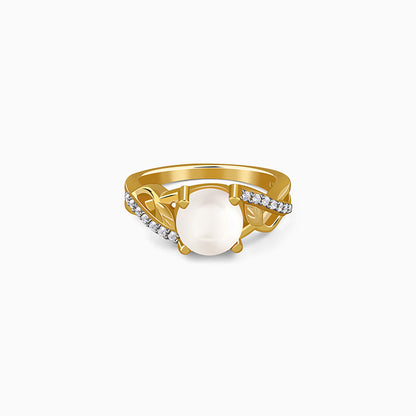 Golden Ruth Pearl Ring (Size 12)