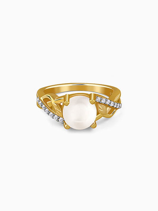 Golden Ruth Pearl Ring (Size 12)