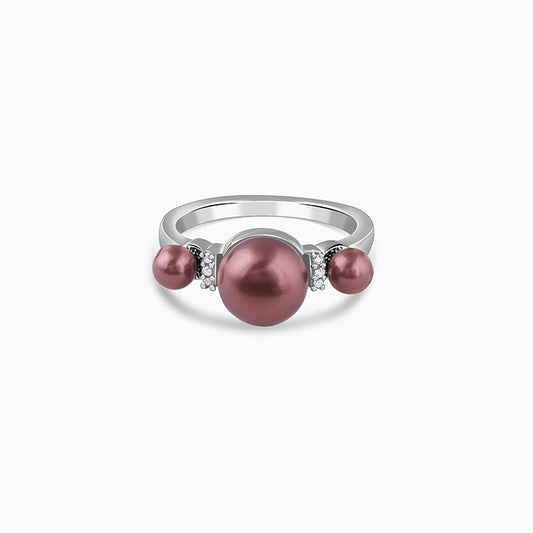 Silver Eleanor Pearl Ring (Size 12)