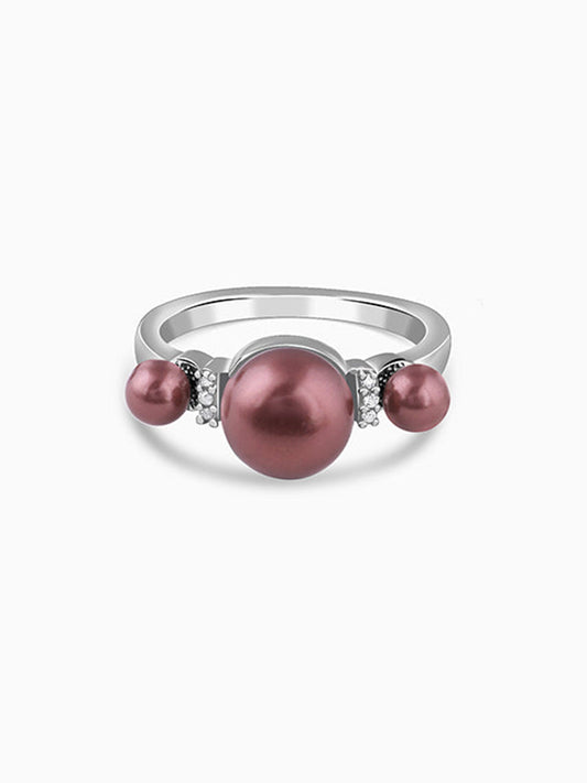 Silver Eleanor Pearl Ring (Size 12)