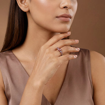Silver Eleanor Pearl Ring (Size 12)