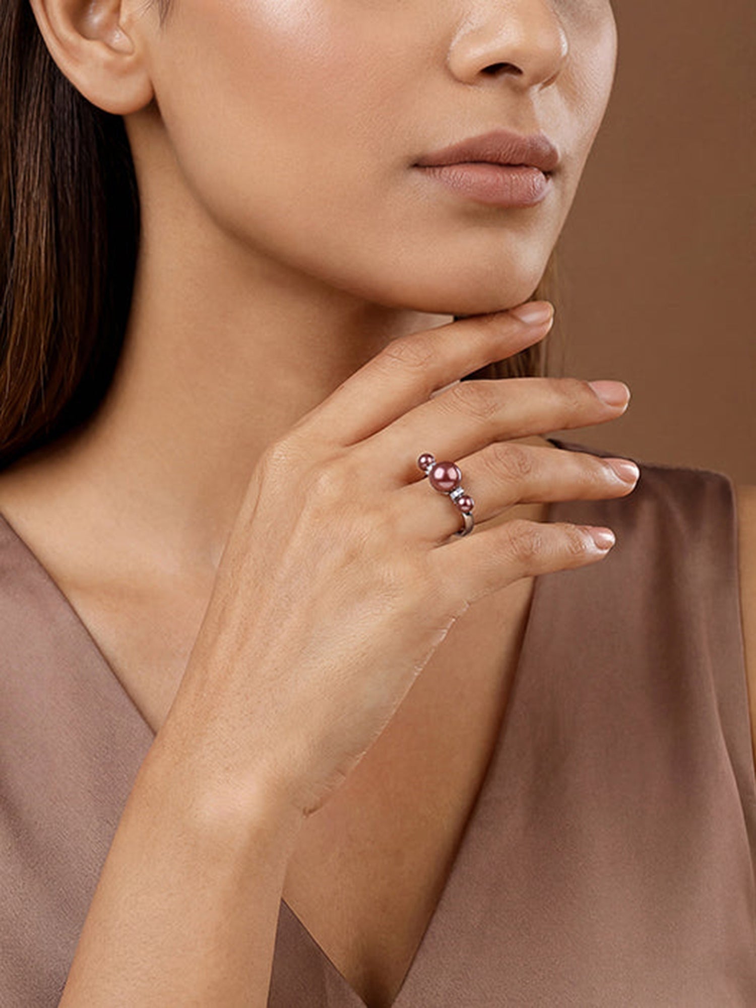 Silver Eleanor Pearl Ring (Size 12)