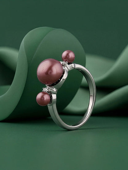 Silver Eleanor Pearl Ring (Size 12)