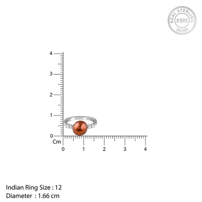 Silver Linda Pearl Ring (Size 12)