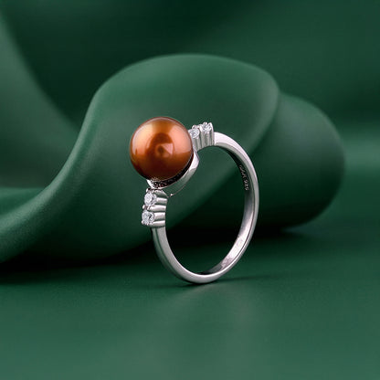 Silver Linda Pearl Ring (Size 12)
