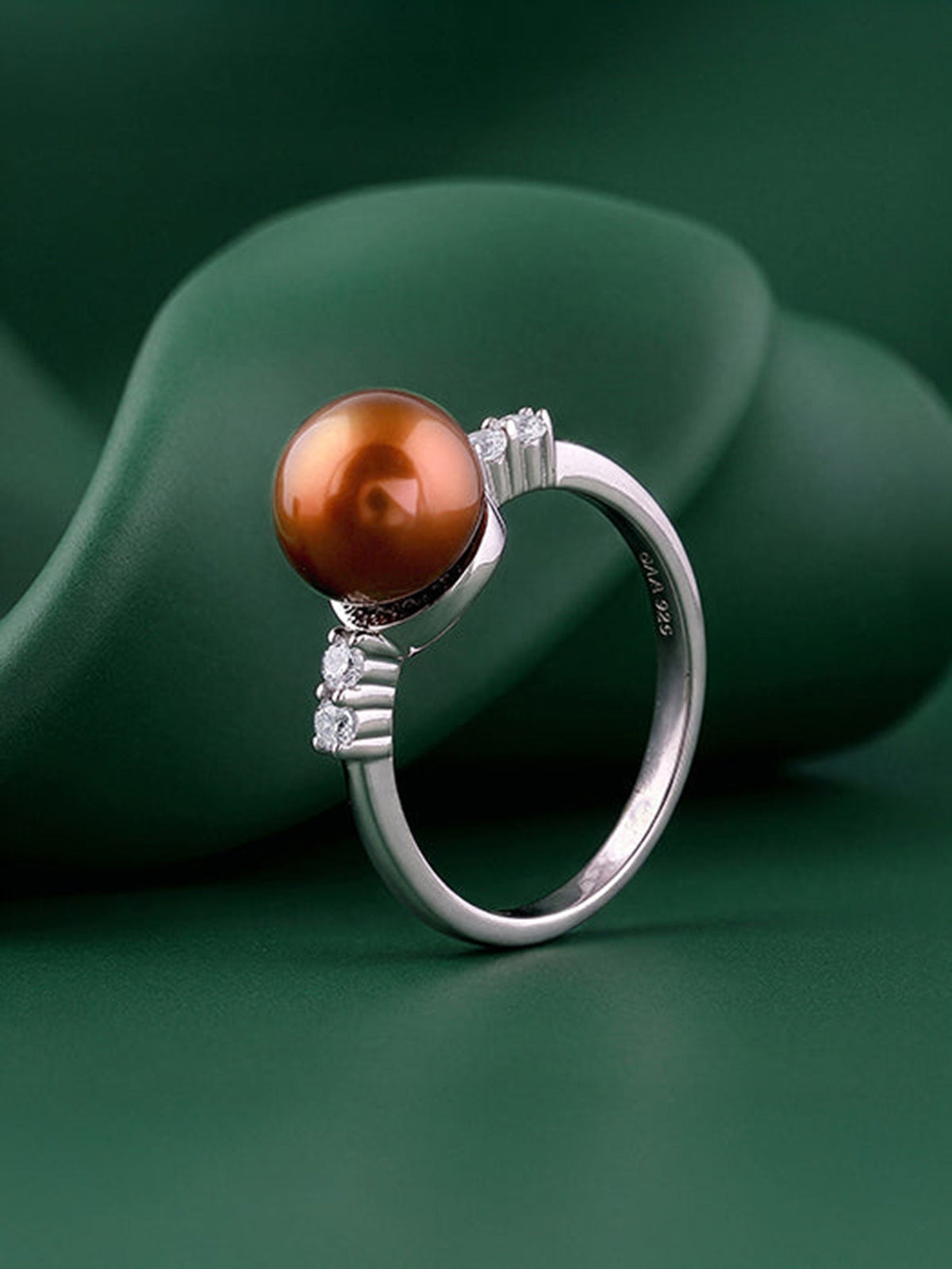 Silver Linda Pearl Ring (Size 12)
