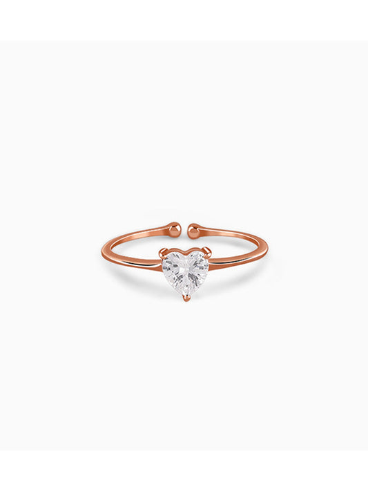 Rose Gold Flirty Heart Ring