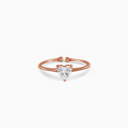 Rose Gold Flirty Heart Ring