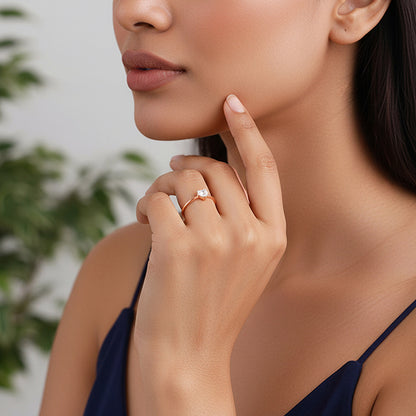 Rose Gold Flirty Heart Ring