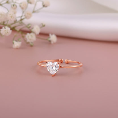 Rose Gold Flirty Heart Ring