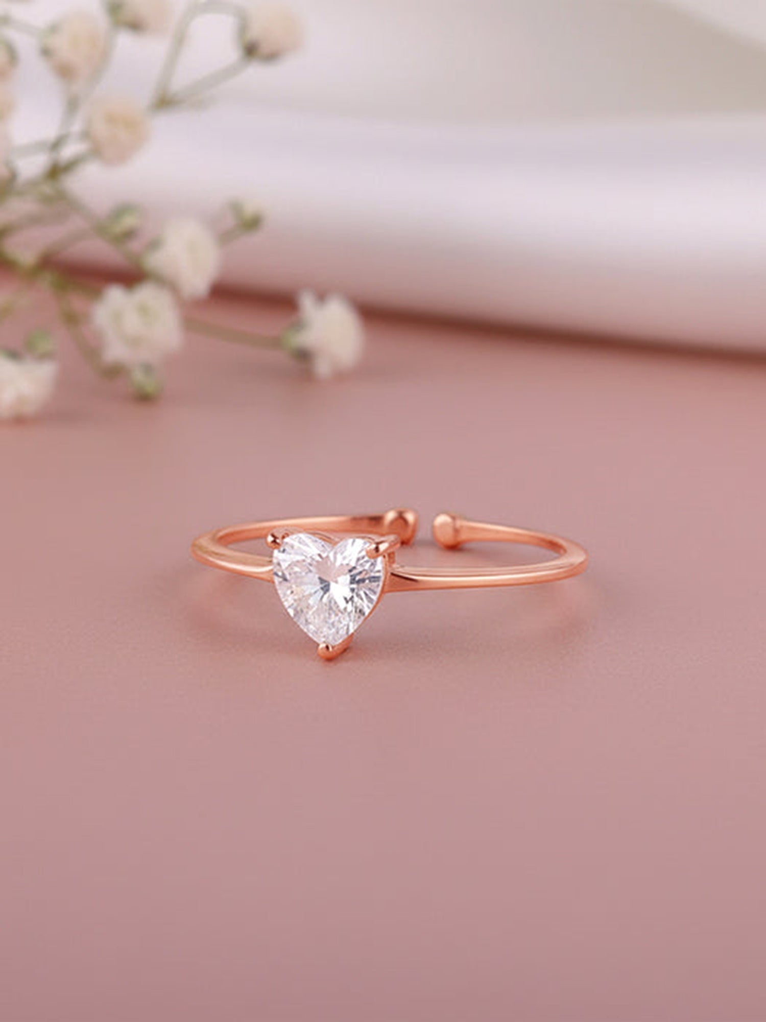 Rose Gold Flirty Heart Ring