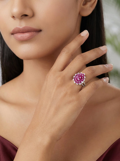 Silver Rani Noor Ring (Size 11)