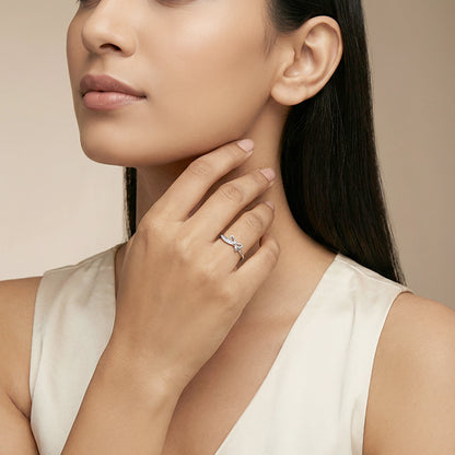 Silver Bow Belle Ring (Size 12)