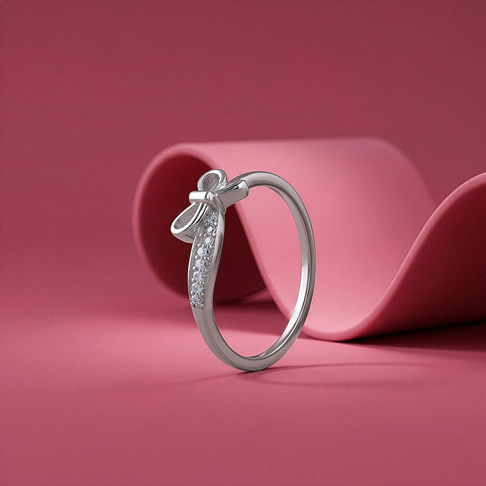 Silver Bow Belle Ring (Size 12)